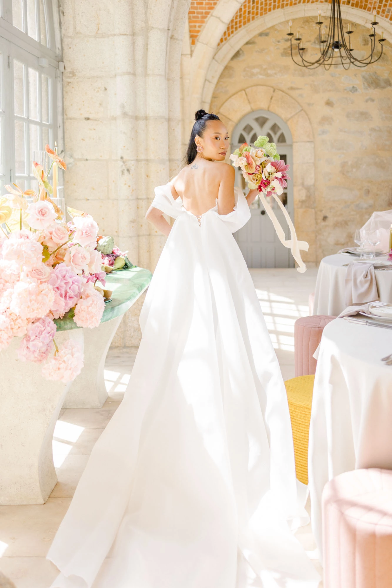 robe blanc gris marron mariage